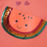  Dječja majica s volanima na rukavima koraljna boja 104 | shoptok.hr