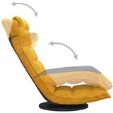 vidaXL Vrtljiv talni stol gorčično rumeno blago | Shoptok.si