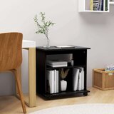 vidaXL Omarica na kolesih črna 60x45x60 cm iverna plošča | Shoptok.si