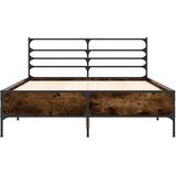  Okvir kreveta boja hrasta 120x200 cm konstruirano drvo i metal | shoptok.hr