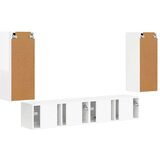  Set omare za televizijo na steni 4 pcs Visok sijaj bela, (5000132439) | Shoptok.si