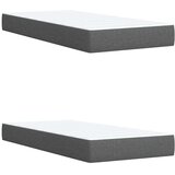  Krevet s oprugama i madracem tamnosivi 200 x 200 cm od tkanine | shoptok.hr