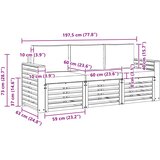  Setovi sofa 3 kom. Bijela i bež Polyester 197.5 x 63 x 73 cm | shoptok.hr