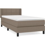  Krevet s oprugama i madracem smeđesivi 90x200 cm od tkanine | shoptok.hr