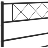  Metalno zamjensko uzglavlje crno 90 cm | shoptok.hr