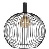 QAZQA Dizajn viseča svetilka okrogla črna 70 cm - Wire Dos | Shoptok.si