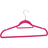 vidaXL obešalniki 50 kosov nedrseči roza žamet | Shoptok.si