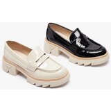 Resti Black women's eco leather patent leather moccasins Sepop- Footwear | ePonuda.com
