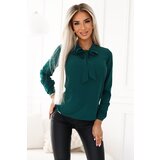 Numoco 140-24 Business blouse from long distance and front - ZIELONA | Shoptok.si