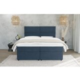 Ropez Tamno plavi boxspring krevet s prostorom za pohranu 160x200 cm – | shoptok.hr