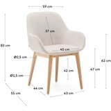 Kave Home Bež jedilni stol Konna – | Shoptok.si