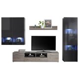 Hom`in DNEVNI REGAL, antracit, siva, barve srebrnega hrasta | Shoptok.si