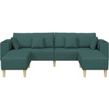  Tkaninska sofa s jastukom 3 pcs Tamnozelena 208 cm tkanina | shoptok.hr