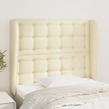  Uzglavlje s ušima krem 103x23x118/128 cm od umjetne kože | shoptok.hr