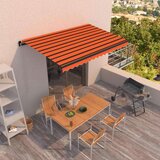  Tenda na ručno uvlačenje 450 x 350 cm narančasto-smeđa | shoptok.hr