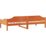 vidaXL Posteljni okvir brez vzmetnice voščeno rjav 90x200 cm borovina | Shoptok.si