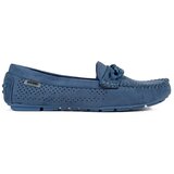 GOODIN Blue openwork women's suede loafers | shoptok.hr