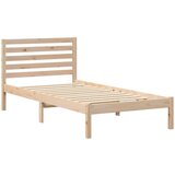  Krevetna konstrukcija Smeđa 100 x 200 cm Čvrsto borovo drvo | shoptok.hr
