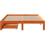  Okvir kreveta s ladicama bez madraca vosak smeđi 135x190 cm | shoptok.hr