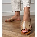 Gemre Brown flat-soled sandals with Sarini embossing | ePonuda.com