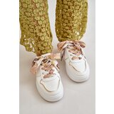 Boto Women's Platform Sneakers With Decorative Lacing White Mistra | shoptok.hr
