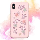  Maskica ukrašena orginalnim Swarovski kristalima Kingxbar Petal za iPhone XS Max - pink | shoptok.hr