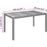  Vrtna jedilna garnitura 7-delna z blazinami črna poli ratan, (20666388) | Shoptok.si