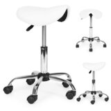 Modern Home ModernHome Rotirajuća stolica u obliku sedla, kozmetilka i medicinska. podesiva, bela - BC004-W | ePonuda.com