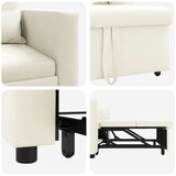 SOFA na razvlačenje Singl s kotačima Krema Baršun | Eponuda.ba