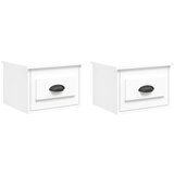 The Living Store Stenska nočna omarica 2 kosa bela 41,5x36x28 cm - Stenska Nočna Omarica, (21420896) | Shoptok.si