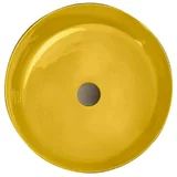 Cipì nasadni okrugli umivaonik index mustard yellow (promjer: 42 cm, bez izljeva, žute boje)