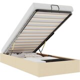 vidaXL Otomanski posteljni okvir brez vzmetnice krem 90x190 cm blago, (21608440) | Shoptok.si