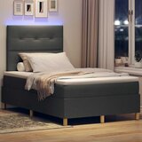  LED Box Spring Krevet Tamno siva 120 x 190 cm tkanina | shoptok.hr