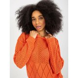 Fashion Hunters Orange women's summer sweater with hood Cene
