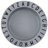 Design Letters sivi dječji duboki tanjur Eat & Learn, ø 15,5 cm Cijene