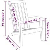 vidaXL Vrtna stolica Adirondack od polipropilena crna | shoptok.hr