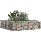  Gabionski uzdignuti krevet Srebrno 80 x 80 x 20 cm - 80 x 80 x 20 cm | shoptok.hr
