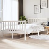 Furnova Posteljni okvir bel iz trdnega lesa 140x190 cm, (21933996) Cene