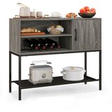 Costway Omarica z nosilcem za vino Regal 100 x 35 x 83 cm, (5000008838) | Shoptok.si