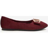 Resti Women's burgundy ballerinas with an ornament on the toe Cavo - Footwear | Shoptok.si