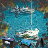  Solarni set za brod (Baterija: 100Ah, Solarni panel: 2x100W, MPPT: 100/20 - 12/24/48V) | shoptok.hr