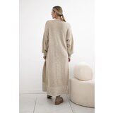 Kesi Włoski Cardigan with pockets dark beige | Shoptok.si