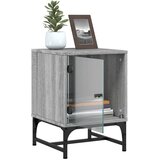  Noćni ormarići staklena vrata 2 kom boja hrasta 35 x 37 x 50 cm | shoptok.hr