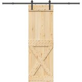 vidaXL Drsna vrata s kompletom vodil 70x210 cm trdna borovina | Shoptok.si