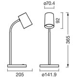 Osram Stona lampa DESK LINE 1xGU10/9W/230V siva | Eponuda.com