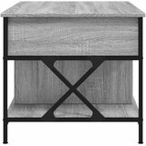  Stolić za kavu siva boja hrasta 100x55x50 cm od drva i metala | Shoptok.si