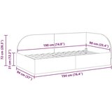 VidaXL Kotna postelja z vzglavjem krema 90 cm x 190 cm blago Slike