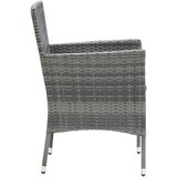  9-dijelni vrtni blagovaonski set od poliratana s jastucima crni Siva Dužina stola 190 cm | shoptok.hr