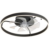 QAZQA Stropni ventilator črn 70 cm z LED z daljinskim upravljalnikom - Maddy | Shoptok.si