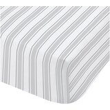 Bianca Sivo-bela bombažna rjuha Check and Stripe, 135 x 190 cm Cene